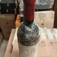 一瓶法国96木桐红酒处理