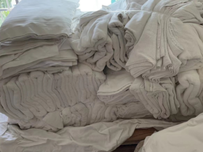 酒店100左右的枕套浴巾毛巾及50套左右床单被套处理
